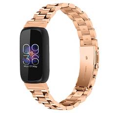 Chofit Band kompatibla med Fitbit Inspire 3, metallband i rostfritt stål, ersättningsarmband, businessarmband, armband för Inspire 3