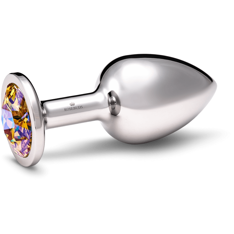 Rosebuds™ | Weighted Metal Anal Plug | Stainless Crystal L - Silver (OS)
