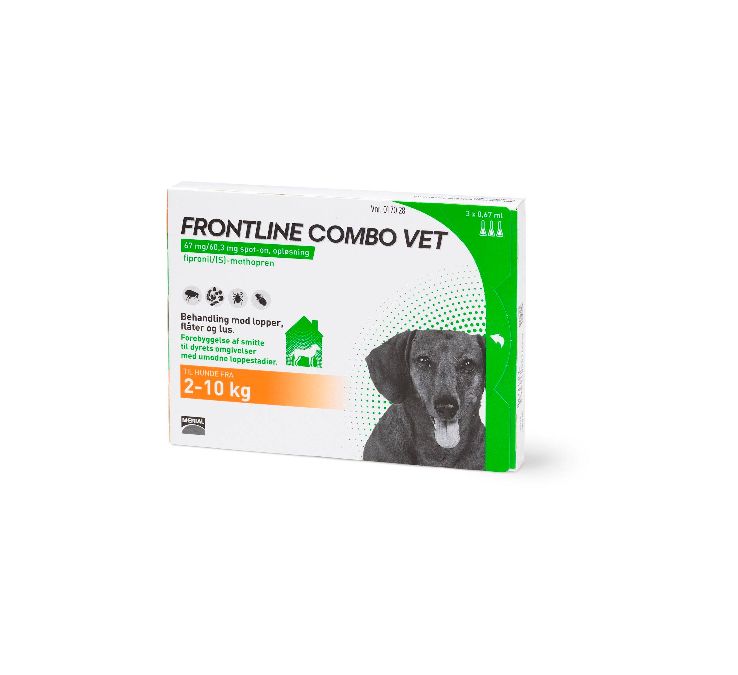 Frontline Combo til hund 2-10 kg 3 stk.