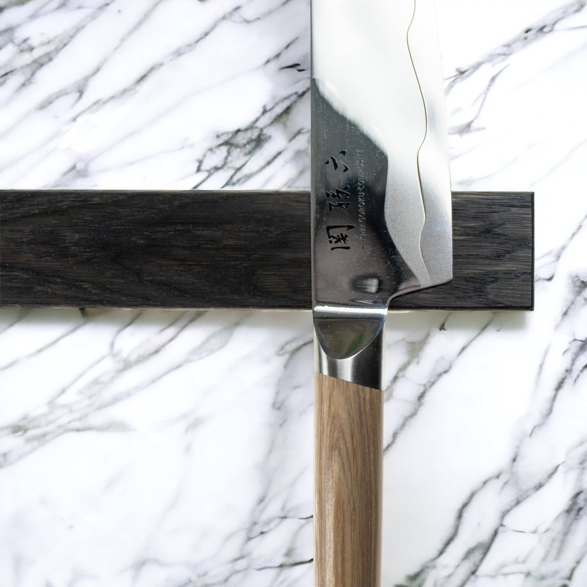 Blackboard Standard - narrow black-stained knife rail in lengths from 30 - 120 cm and widths from 4.5 - 8.5 cm - 100cm / 65mm