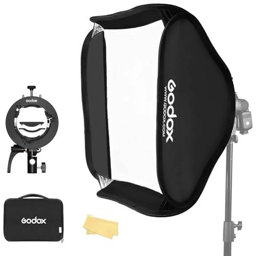 GODOX S2 80 x 80 cm 32 tum x 32 tum vikbar, universell softbox kit bowen mount S-typ fäste för Godox V1 AD400Pro AD200 V860II TT685 TT600 TT350 Flash Speedlite fotostudio porträtt fotografering