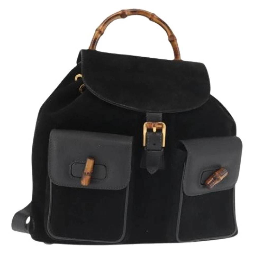 Gucci Vintage Pre-owned Ruskind Rygsæk - Vintage - Dame - Sort - ONE SIZE - Læder