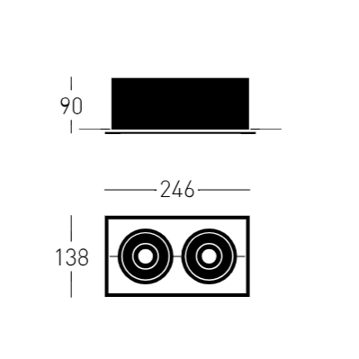 Fusion L Downlight Chors - 2 spot