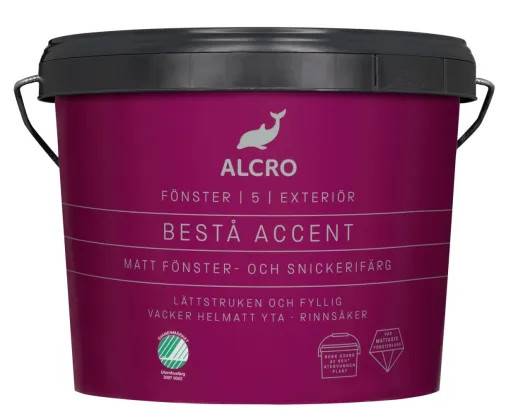 Bestå Accent - Valfri ljus kulör 0.75L (Outlet) - Valfri ljus kulör [bryts från vit-bas, mörka kulörer går ej] (0.75 L [bas 0.675L]).