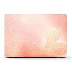 Berkin Arts kompatibel med MacBook Pro A2485/A2780/A2991 skyddande kristallklart hårt skal lätt elegant design glitter persika orange