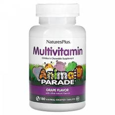 Nature's Plus- Source of Life, Children's Chewable Multi-Vitamin and Mineral Supplement, Grape, 180 Animal Shaped-Tablets