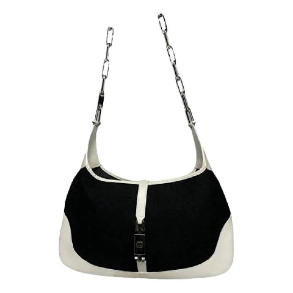 Gucci Vintage Pre-owned Læder Skuldertaske - Vintage - Dame - Sort - ONE SIZE - Uld