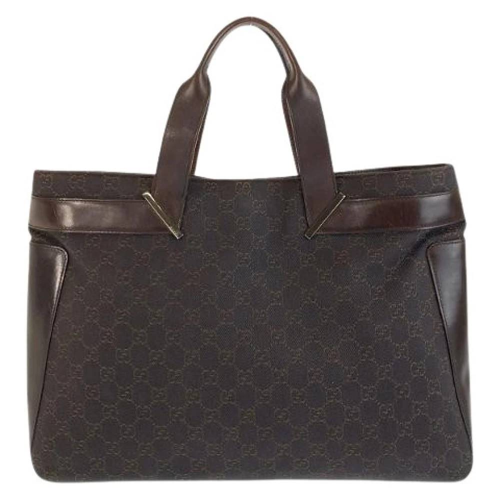 Gucci Vintage - Pre-owned GG Canvas Läder Tote Bag Vintage - Dam - ONE Size - Läder