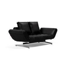 Innovation Ghia sovesofa (krom, 550 Faunal Black)