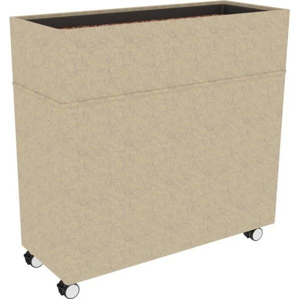 Plant Divider, rumdeler, 82x80 cm, Brun/hvide hjul