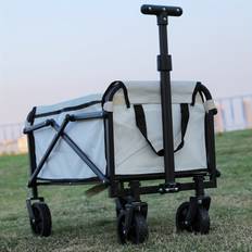 TEMU 1pc Camping Cart, Portable Foldable Trolley, Beach Camping Mini Trailer, Camping, Hiking Supplies, Storage Vehicles, Camping Vehicles