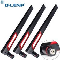 Dlenp 3 st/set 2.4 ghz 5 ghz 5.8 ghz dual band antenn för wifi router 12 dbi antenn med rp sma hankontakt (hål)