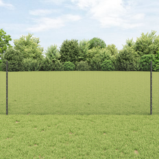Svejsede trådhegn med 44 u-poster grå 0.8x100 m stål