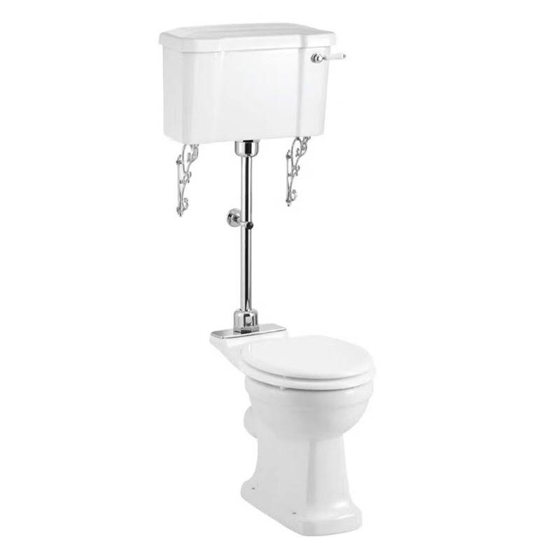 Toalettstol Burlington P5 Standard Medium Level 520 mm med Mjukstängande Sits Ek