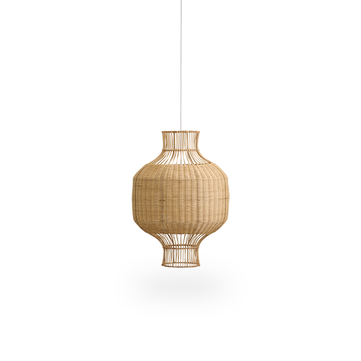 Hikari Lampeskærm - Natural core weave | Iron frame
