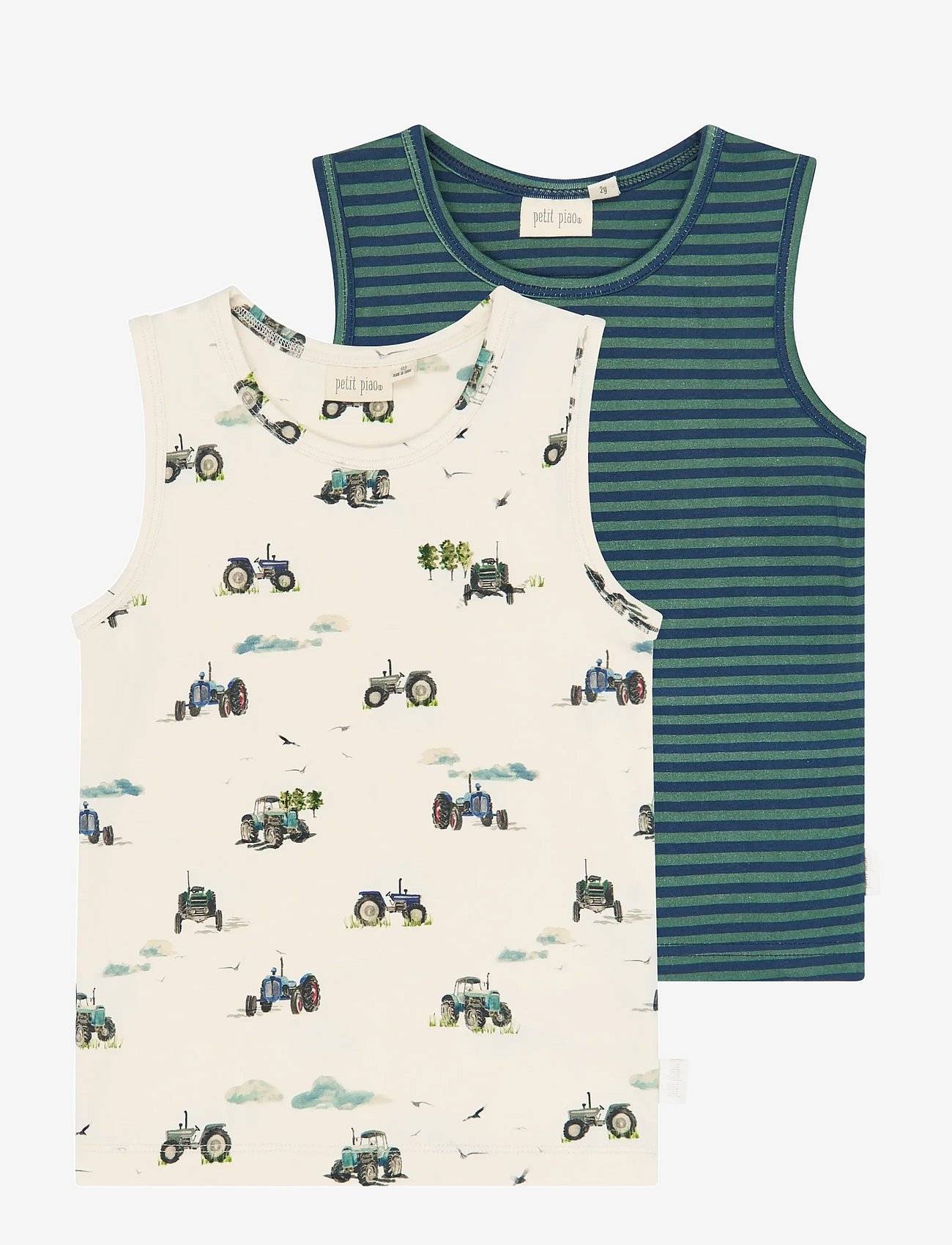 Petit Piao Ppstar Boys Undershirt 2-Pack - Cream - 122