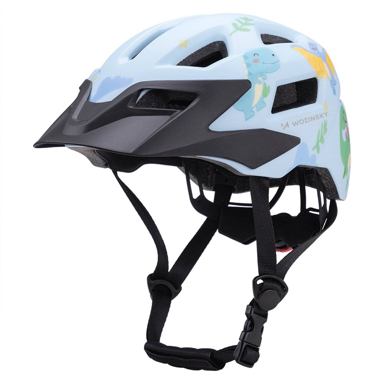Wozinsky MTB-cykelhjälm för barn med avtagbart visir XS - Ljusblå