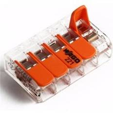 WAGO 221-415 5 Way Lever Operated Terminal Connector - Single