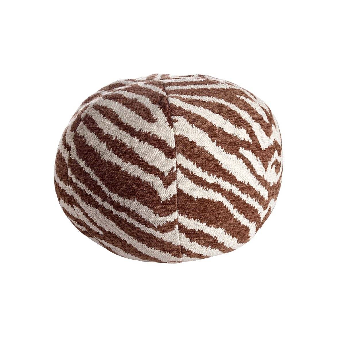 Mogihome Kudde Rund Zeb Brun, 30x25cm