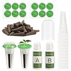 Seed Pods Kit för Aerogarden, Grow Anything Kit för Hydroponics, Plant Pod Kit A&B Solid Plant Gödsla med Grow Baskets, Odla Svampar, Grow Domes och Etiketter, Hydroponic Garden Accessories(25 st)