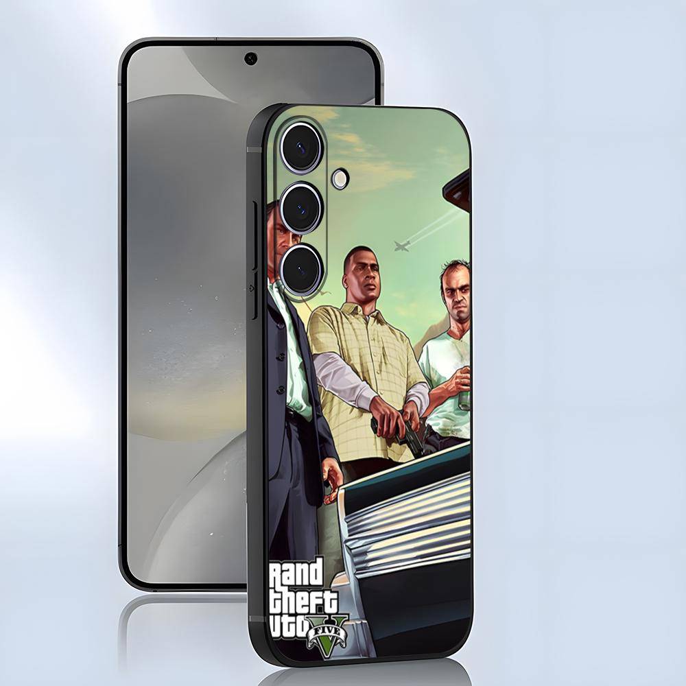 Grand Theft Auto GTA V Fodral För Samsung A25 A13 A33 5G A54 A36 A35 A56 A52 A14 Stötsäkert Mjukt Fodral