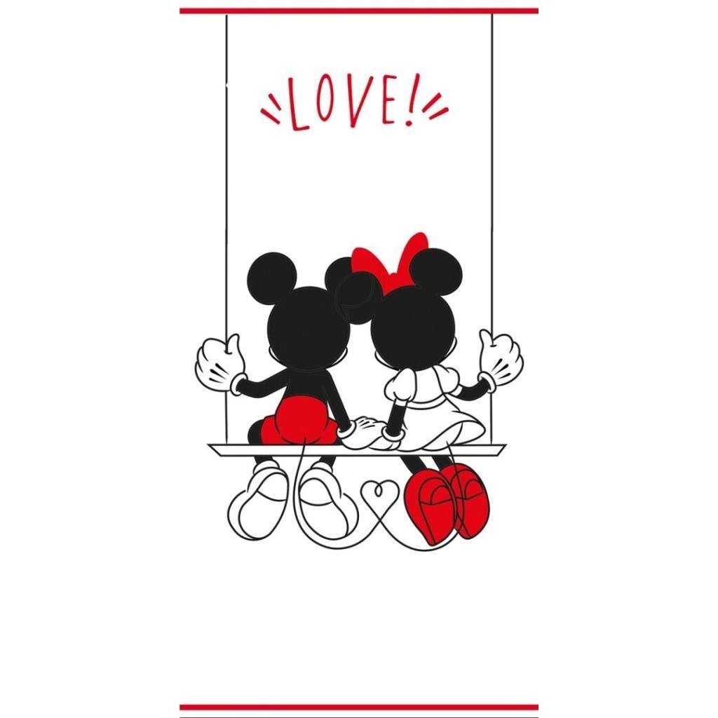 Disney - Mickey & Minnie Love" - Beach Towel - 70X140Cm"