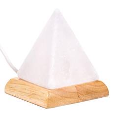 Mini Mood Salt Lamp Pyramid White Usb + Led -- 400 G 9 Cm
