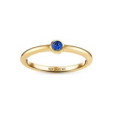 Sif Jakobs Jewellery, Accessoarer , Dam, 50 MM, Guldpläterat silverring med blå zirkonia