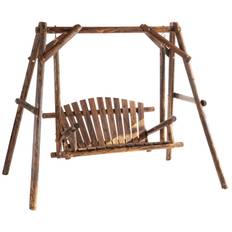 Hammock 2-sits massivt trä natur 187x137x167 cm