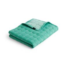 HAY Mega Dot sengetæppe organic 235x245 cm Sea green