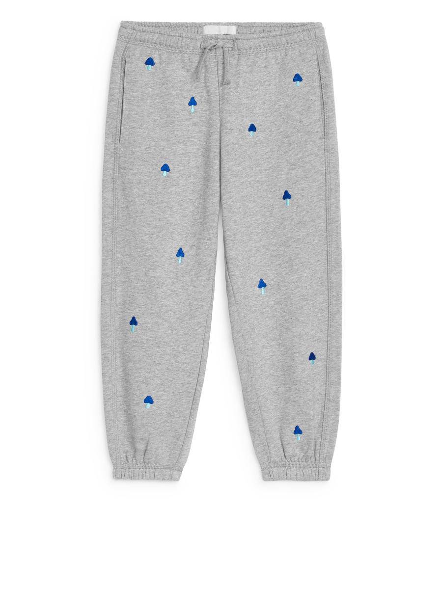ARKET Embroidered Sweatpants -Grey, 134/140