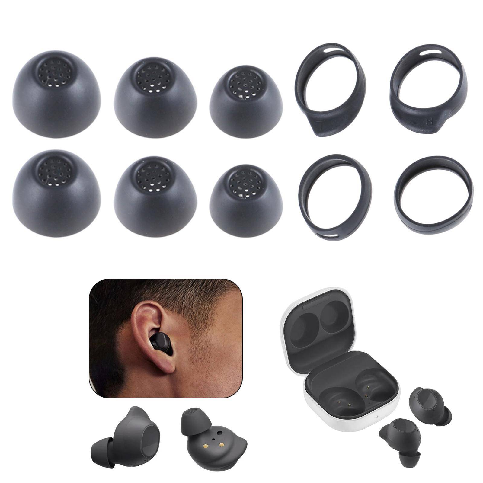 Silikonöronproppar för Samsung Galaxy Buds FE Halkfria Vingproppar Set In-Ear Hörlursskydd Öronproppar Set vit