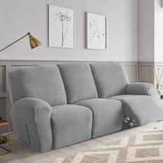 Jacquard Recliner Sofa Cover Separated Pieces Reclining Couch Cover Relax Sofa Slipcover Slouchy Boy 1pc - Light Grey - Single Seat,2 Seater,3 Seater