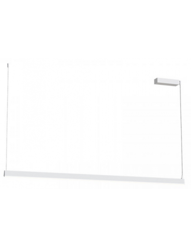 Langbordspendel i aluminium og PVC B152 cm 32W LED - Satineret hvid