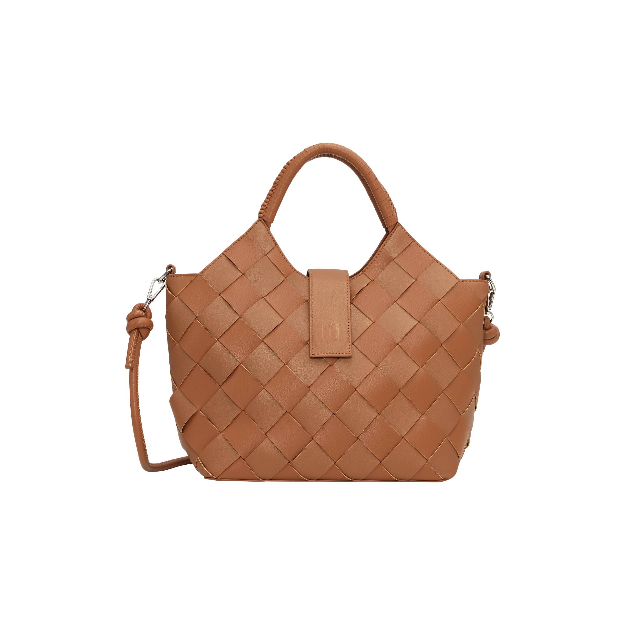 Braided Handbag, Cognac.