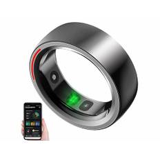 Newgen Medicals Fitness Tracker Ring: Fitness- & Schlaftracker-Ring mit Herzfrequenz- & SpO2-Anzeige, Gr. 68 (Schlaftrackerring, Tracking Ring, Fernbedienung)