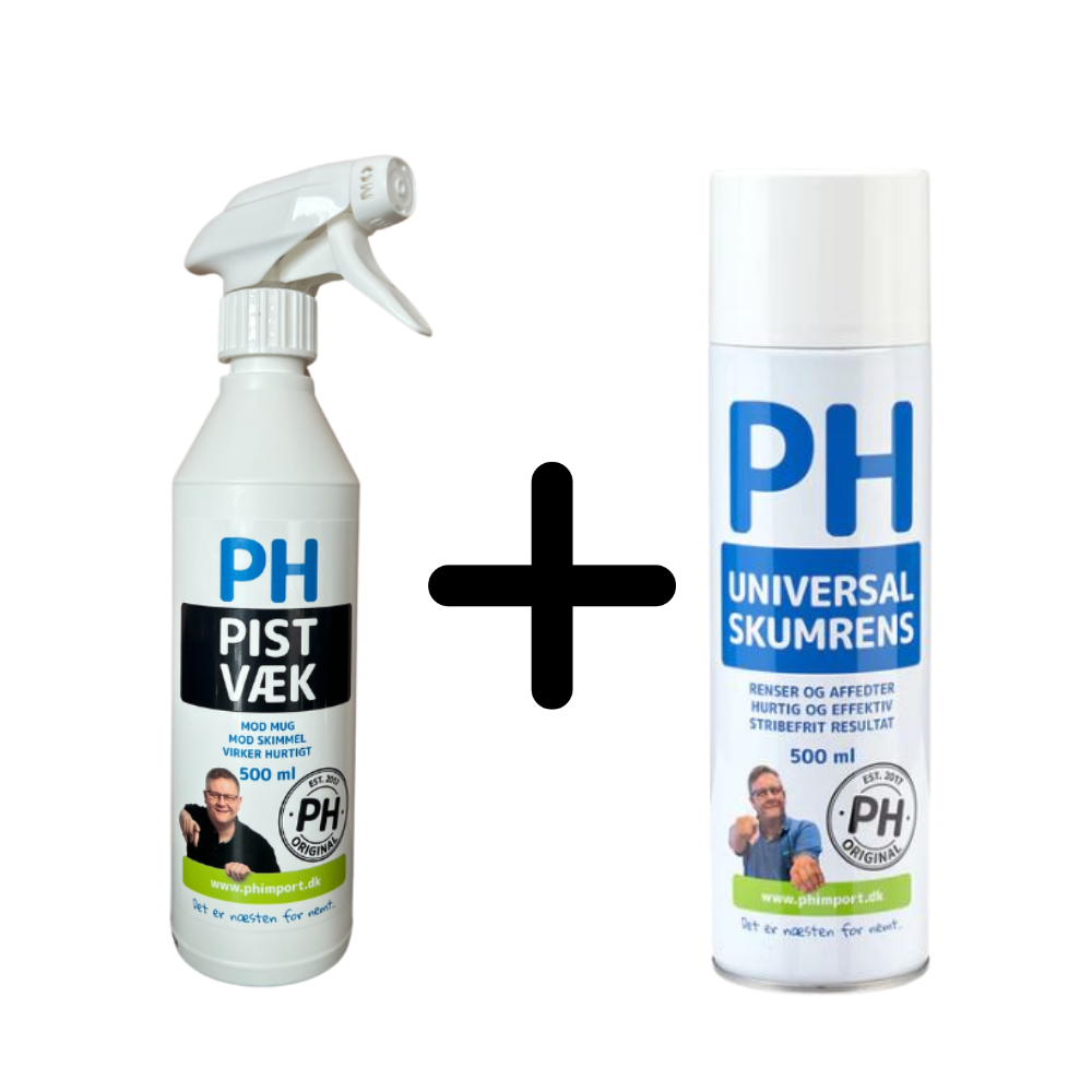 Rengøringssæt til dit hjem - PH Pist Væk og PH Universal Skumrens