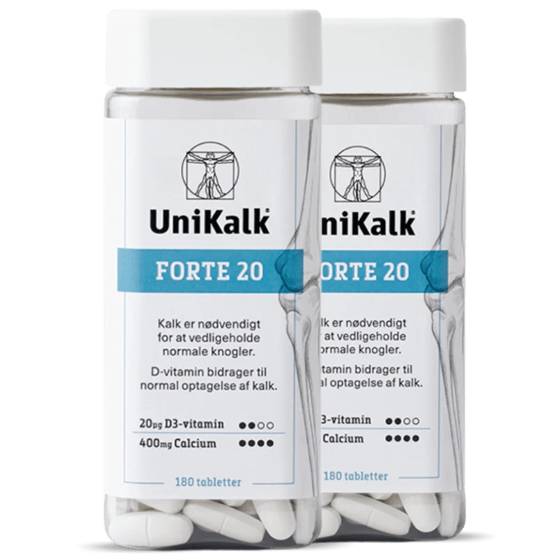 2 x Unikalk Forte 20 (180 stk)