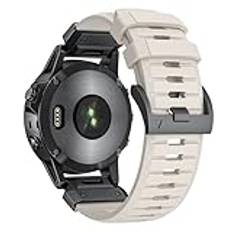 AISPORTS Kompatibel med Garmin Instinct 2X solrem fluororubb, 26 mm snabbpassande klockarmband mjukt silikon gummiarmband ersättningsrem för Garmin Fenix 7X/7X Pro/6X/6X Pro/5X/5X Plus/3/3 HR