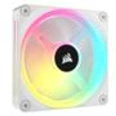 CORSAIR QX RGB Series, iCUE LINK QX120 RGB WHITE, 120mm Magnetic Dome RGB Fan, Starter Kit