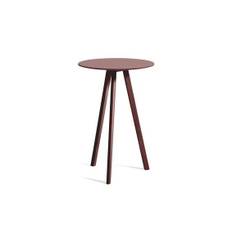 HAY CPH 20 2.0 High Table Ø: 70 cm - Bordeaux Lacquered Oak/Bordeaux Linoleum