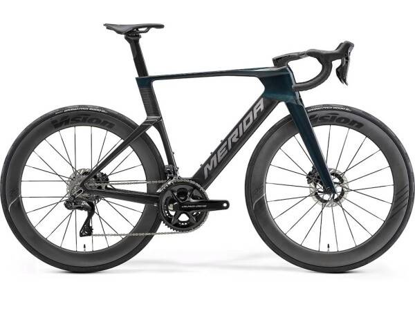 Merida Reacto Team racercykel carbon halo green/ud/slate grey - Cykelstørrelse Large