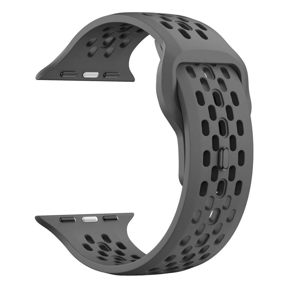 Silikonearmbånd Sport Apple Watch Series 12 46mm Mørkegrå