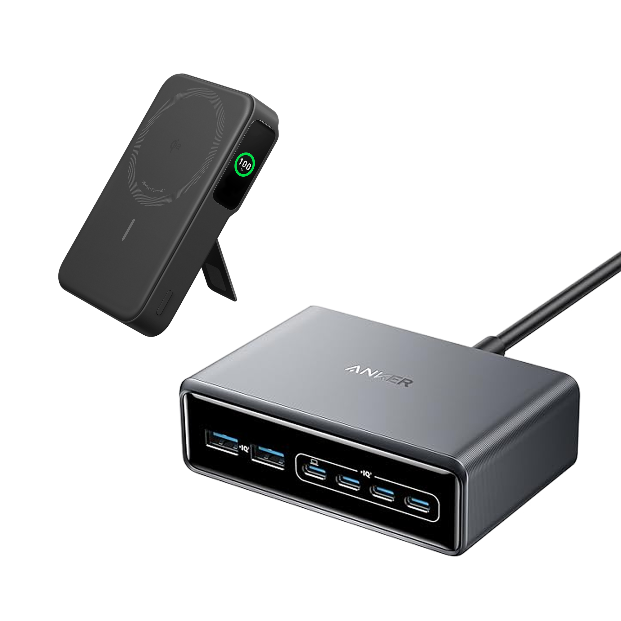 Anker Prime Charger (200W, 6 Ports, GaN) + Anker MagGo Power Bank (10K)