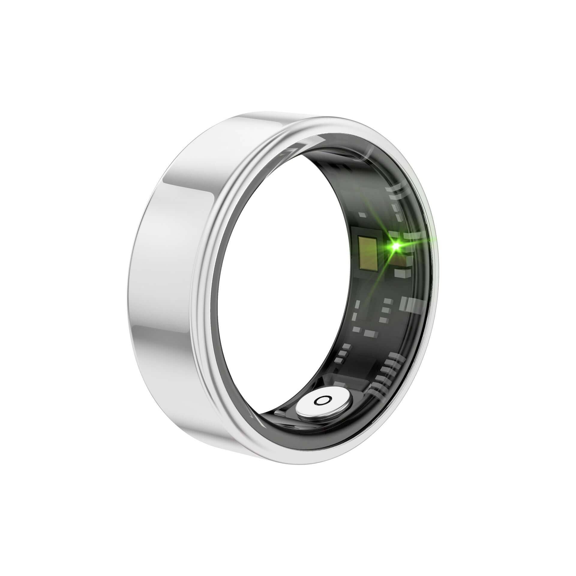 Smart Ring Men Women Heart Rate Blood Oxygen Monitor - 7 / Silver