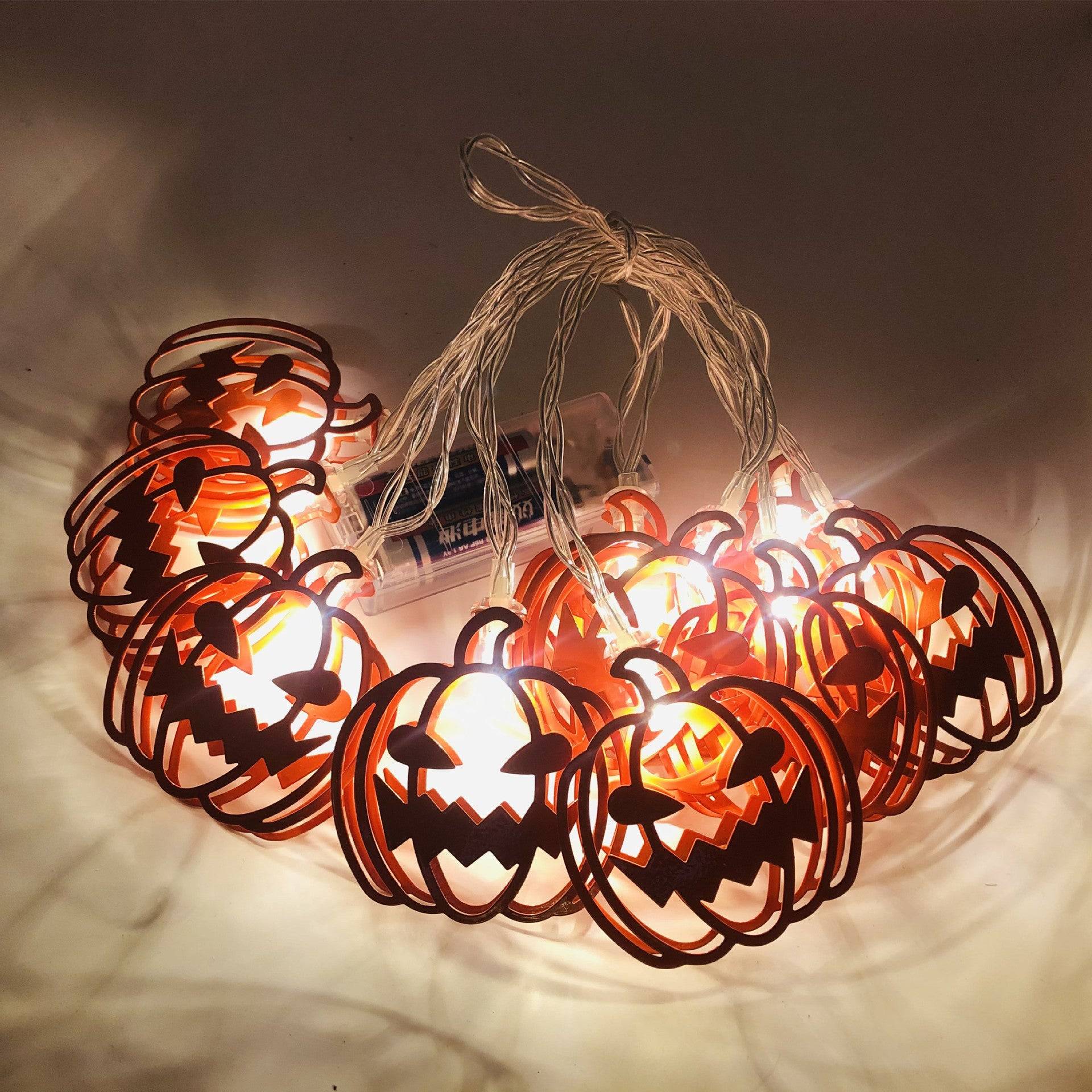 LED Halloween Garden Holiday Decoration Lights - Warm White / Pumpkin / 1.65m 10lights USB
