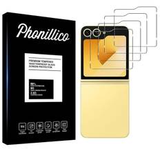 Tempered Glass for Samsung Galaxy Z FLIP 6 [4 Pack] Phonillico® Screen Protector Glass Film