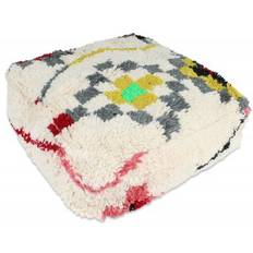 Sittpuff - Marockansk Beni Ourain (Storlek: 60 x 60 cm)