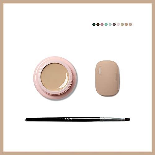 Naken brun Fast kräm Gel Nagellack Kit, Gellack för nagelkonst Uv-gellack vit Gel Nagellack Kit Gel Polish Set För Nagellack Gel Naglar Handmålningsgel för Nagel konst