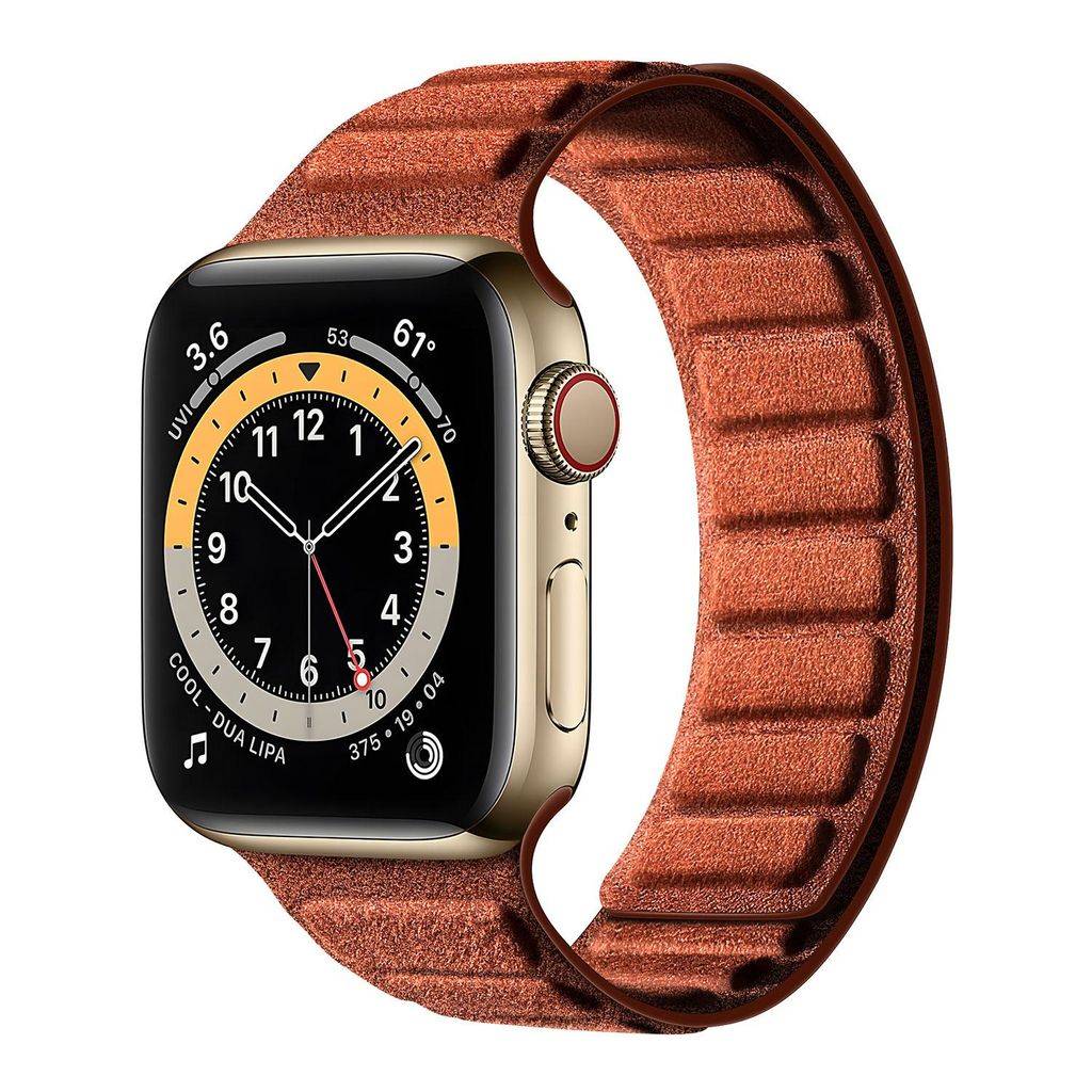 Apple Watch 49/46/45/44mm Urrem Ruskind Magnetisk - Brun